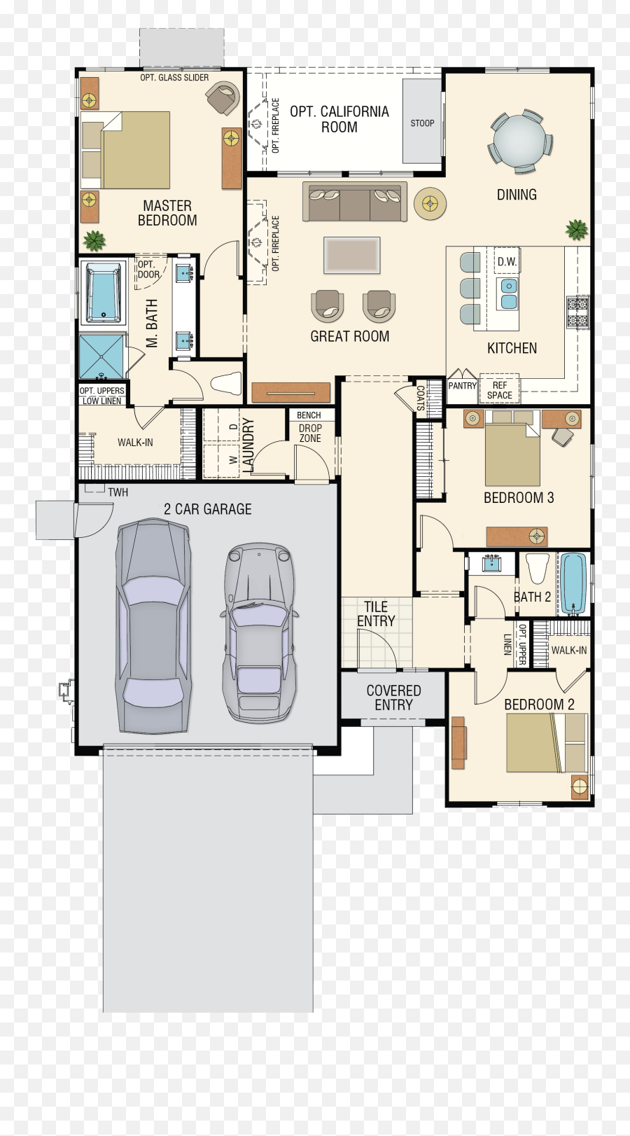 Plan 1 Florsheim Homes - Vertical Png,Floorplan Icon