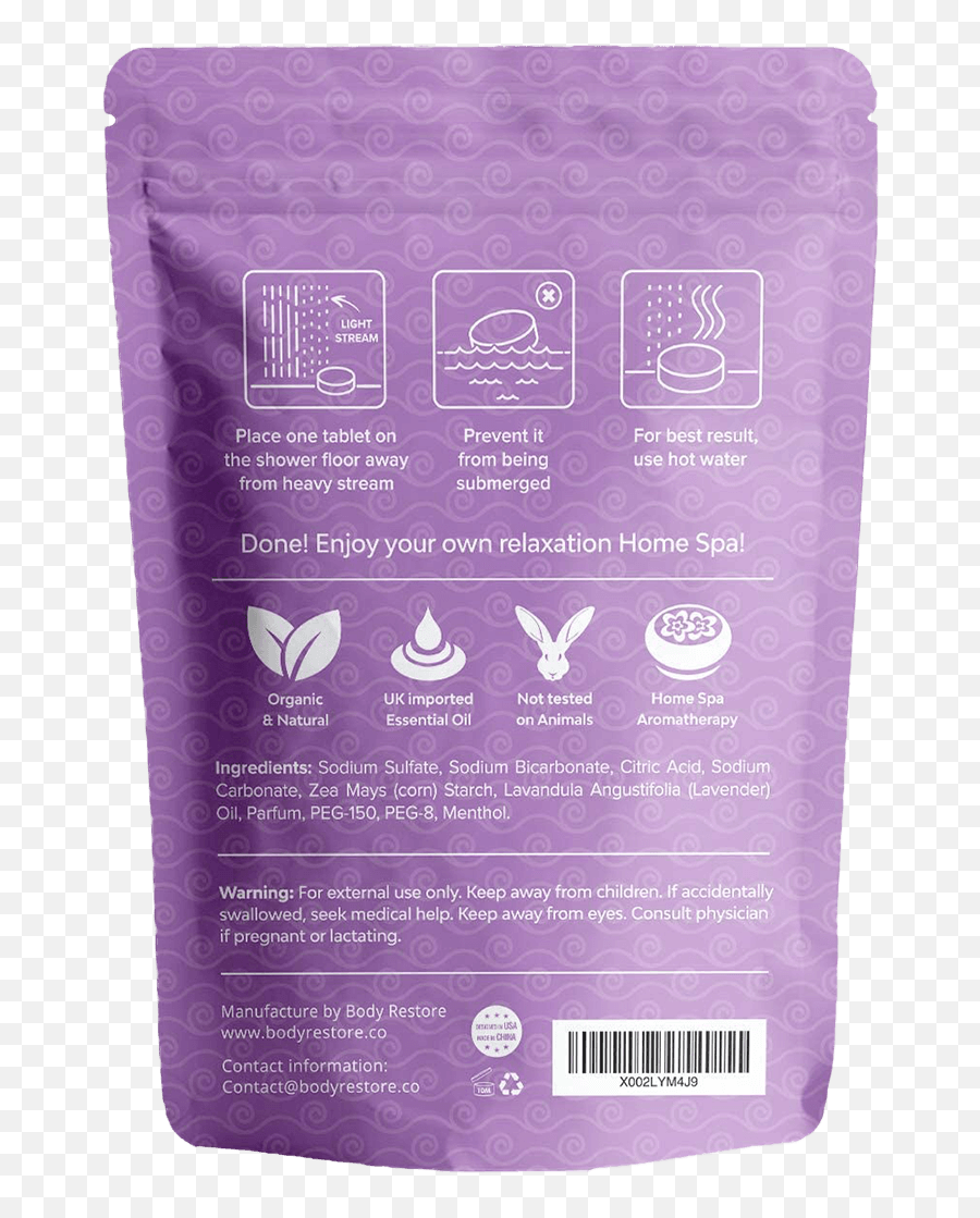 Calm Bedtime Shower Steamers - Lavender Household Supply Png,Calm Body Icon
