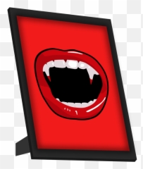 Vampire Teeth Framed Art - Clip Art Png,Vampire Teeth Png