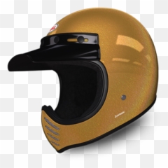 Moto - 3 Bell Helmets Gold png