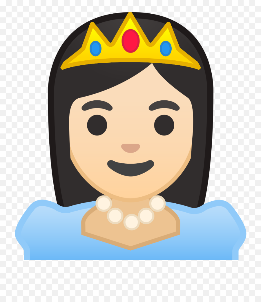 Princess Light Skin Tone Icon Noto Emoji People Profession - Emoji Princesa Png,Princess Leia Icon