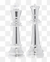 Silver King And Queen Chess Pieces - Chess Full Size Png Chess,Chess Pieces Png