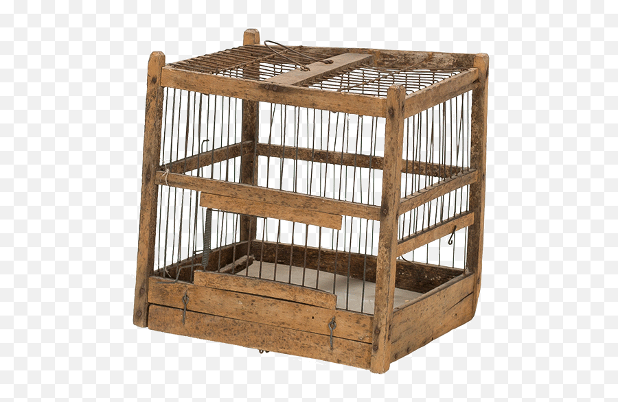 Download Vintage Wooden Bird Cage - Cage Png,Cage Png