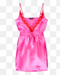 Petite Christmas Satin Slip Chemise - Sleeveless png