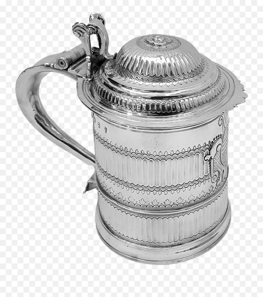 Queen Anne Antique Silver Tankard By William Denny 2covet - Lid Png,Tankard Icon