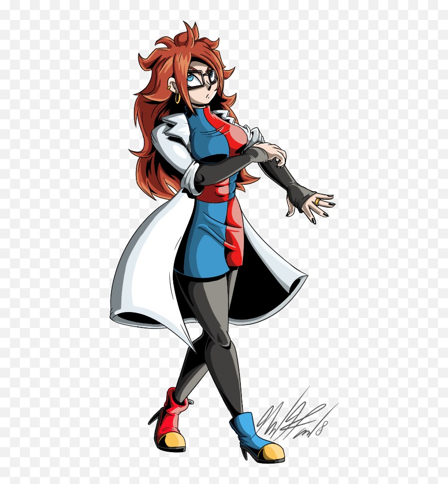 Android 21 Fan Art - Fighterz Android 21 Png,Android 21 Png