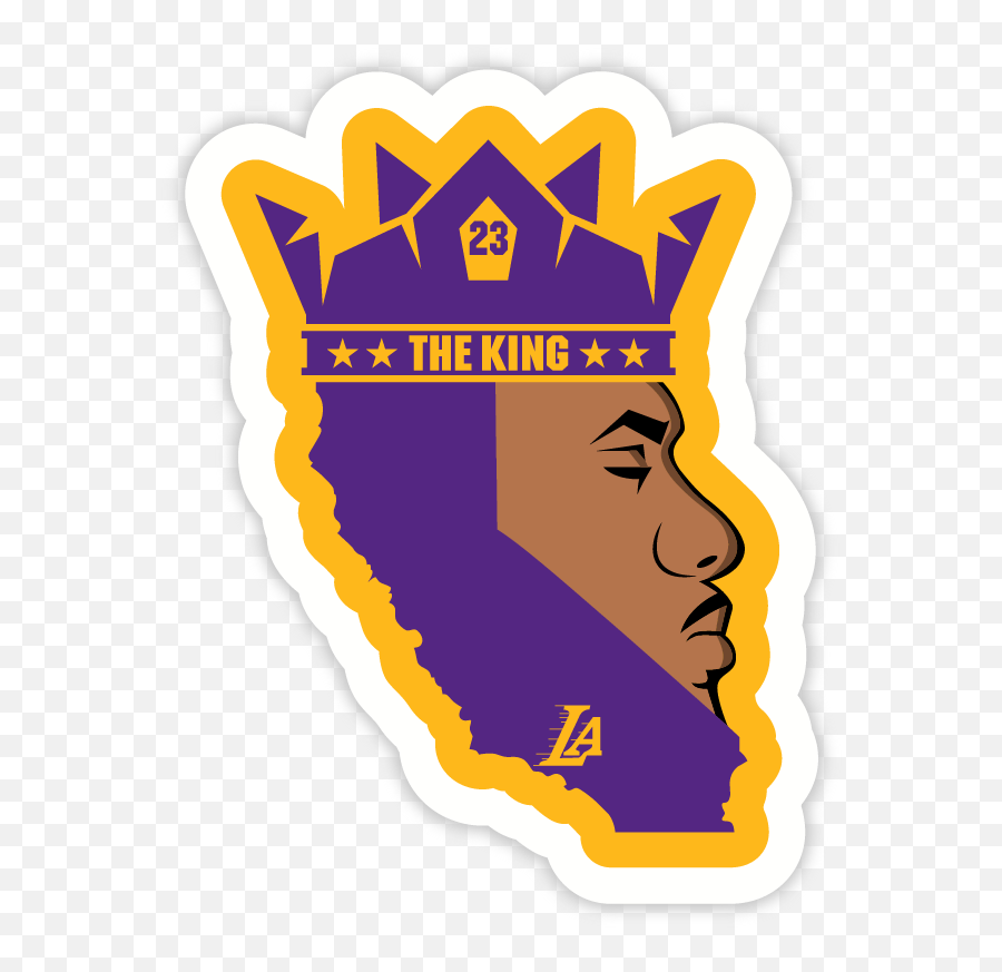 Lebron James Lakers Clipart - Lebron James Logo Sticker Png,Lebron James Transparent