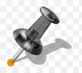 Push Pins With Transparent Backgrounds - Black Png
