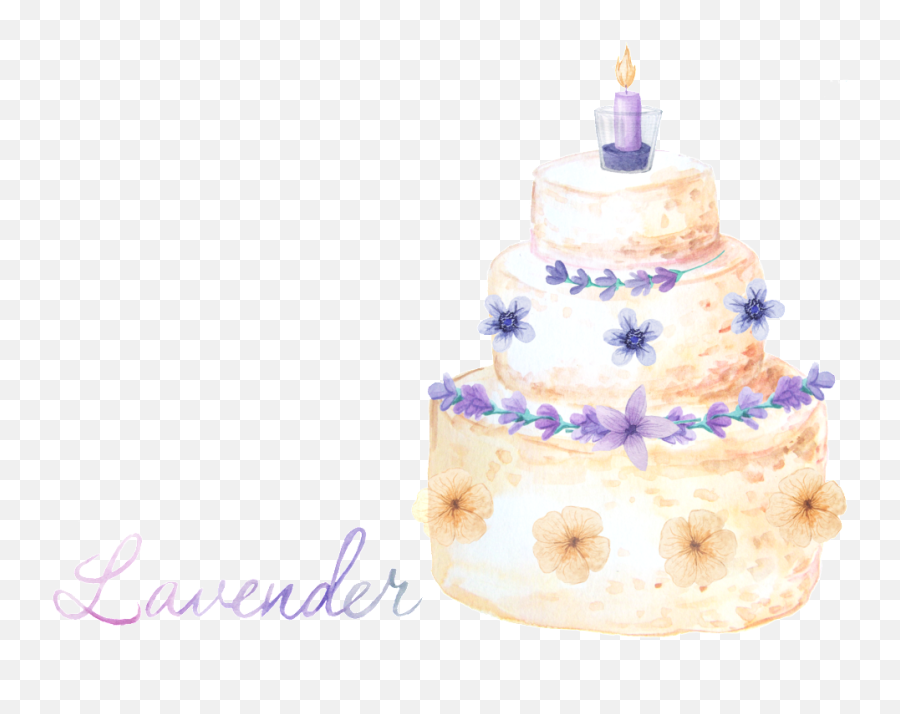 Download Beautiful Birthday Cake - Birthday Cake Lavander Png,Birthday Cake Transparent