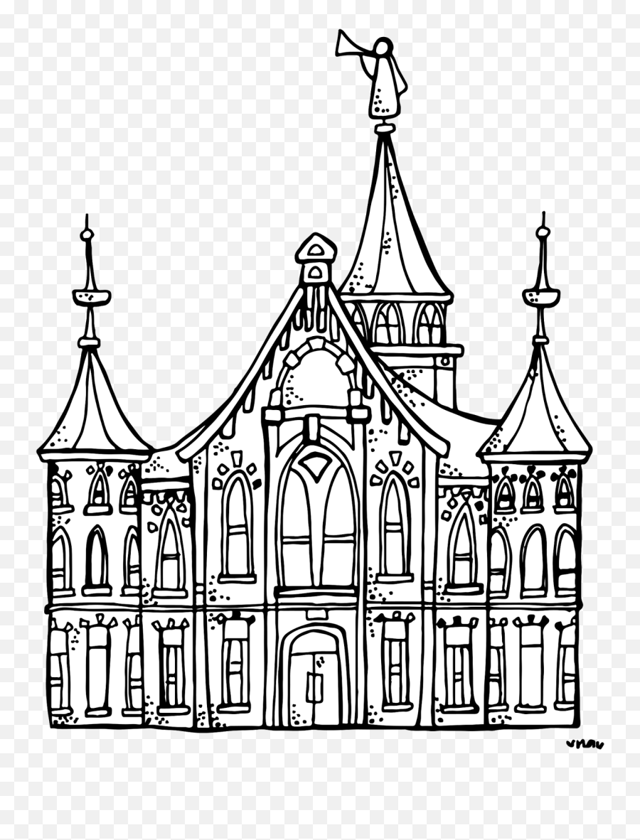 Lds Church Cliparts 9 - 1261 X 1600 Webcomicmsnet Lds Temples Black And White Png,Church Clipart Png