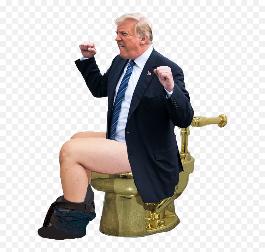 Donald Trump - Trump On Gold Toilet Png,Melania Trump Png