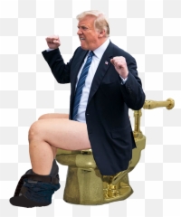 Donald Trump - On Gold Toilet png