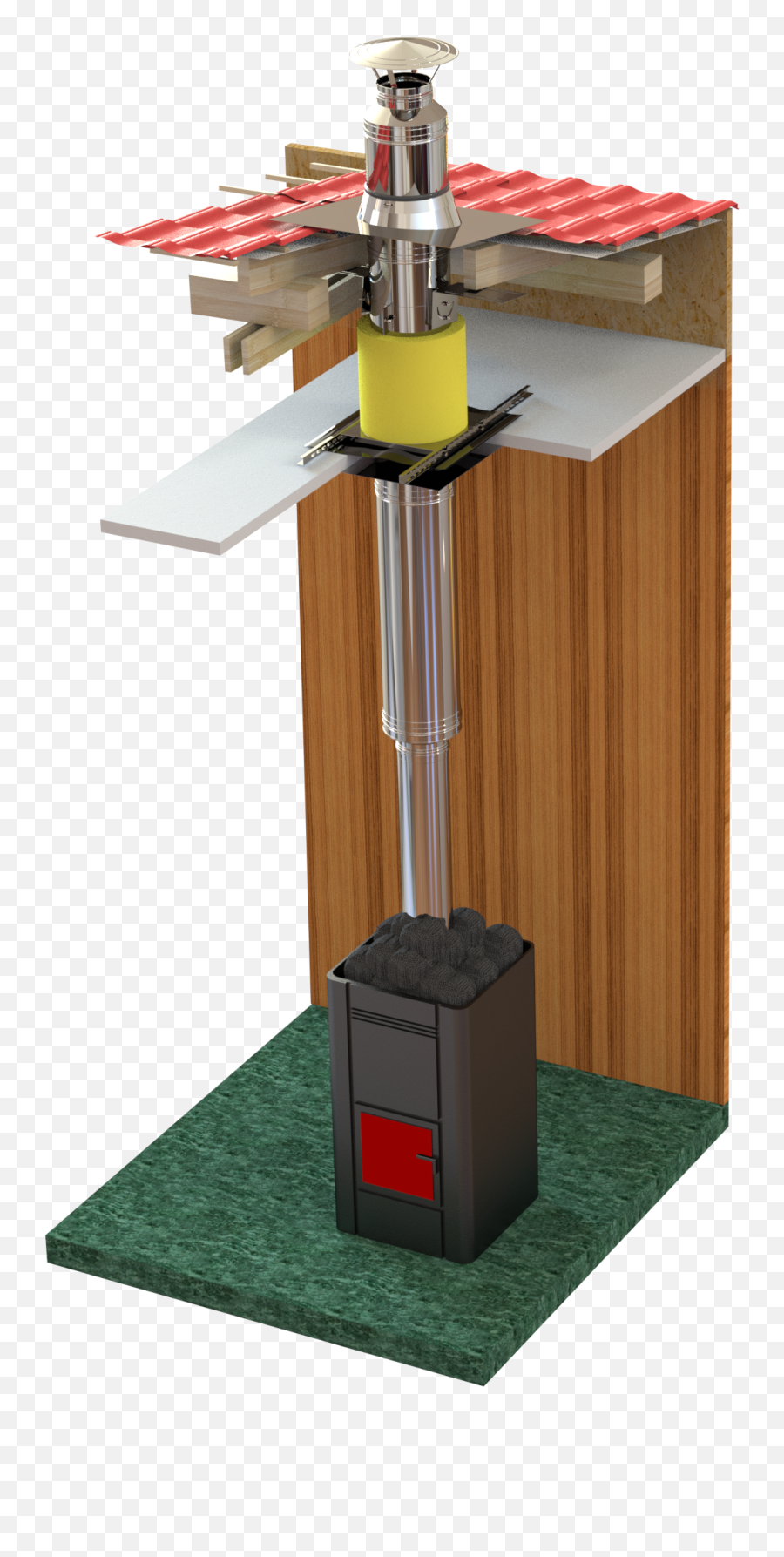 Double - Wall Chimney System Dw50m Sauna Vilpra Chimneys Sauna Moodulkorsten Png,Chimney Png