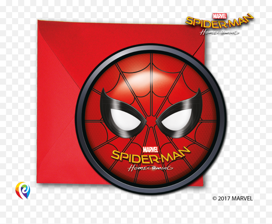 Party Invitations Envelopes - Spiderman Homecoming Mask Logo Png,Spider Man Homecoming Png