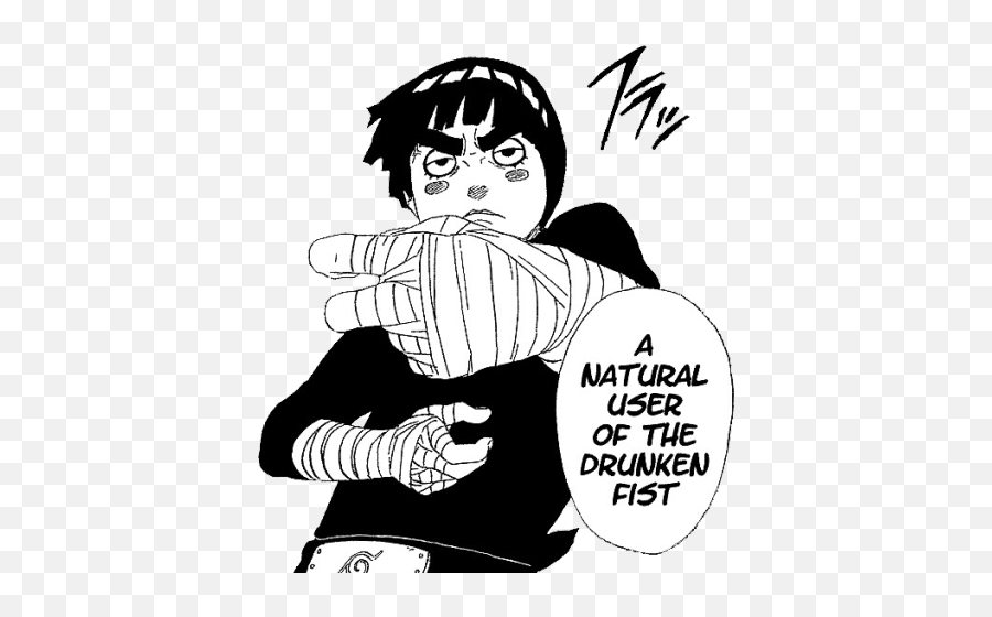 Rock Lee Drunk Manga Full Size Png Download Seekpng - Rock Lee Drunken Fist,Rock Lee Png