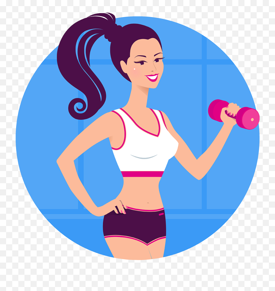 Dumbbell Clipart Girl Workout - Portrait Of A Woman In A Rose Dress Png,Workout Png