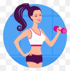 Dumbbell Clipart Girl Workout - Portrait Of A Woman In A Rose Dress Png,Workout Png