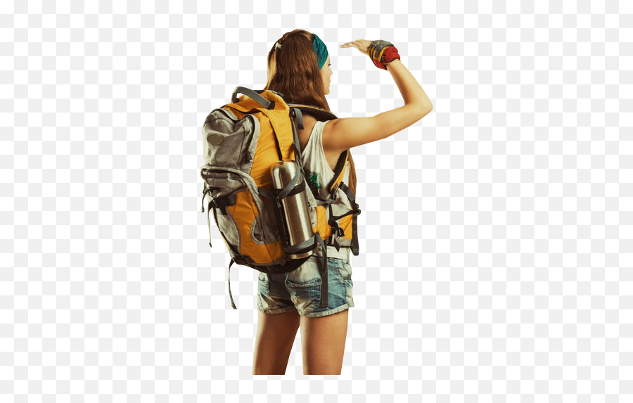 Png Young Woman Backpacker Travel - Backpacker No Background,Traveler Png