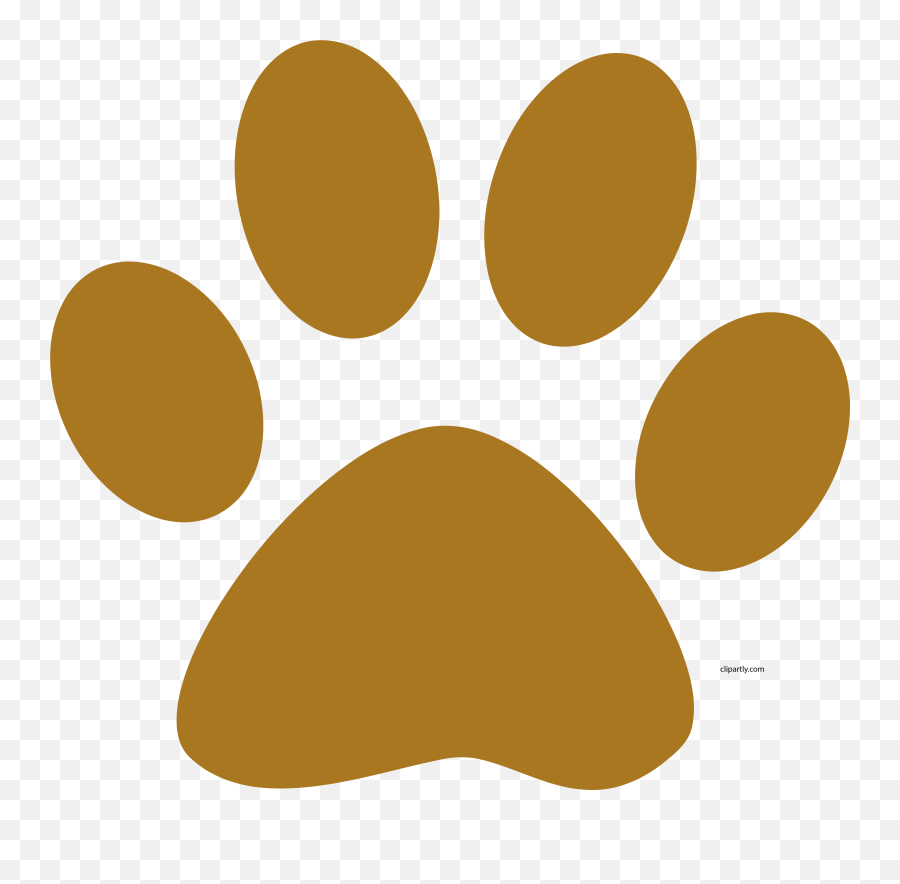 A Muddy Brown Dog Paw Print Clipart Png - Paw Print Clip Art,Paw Prints Png