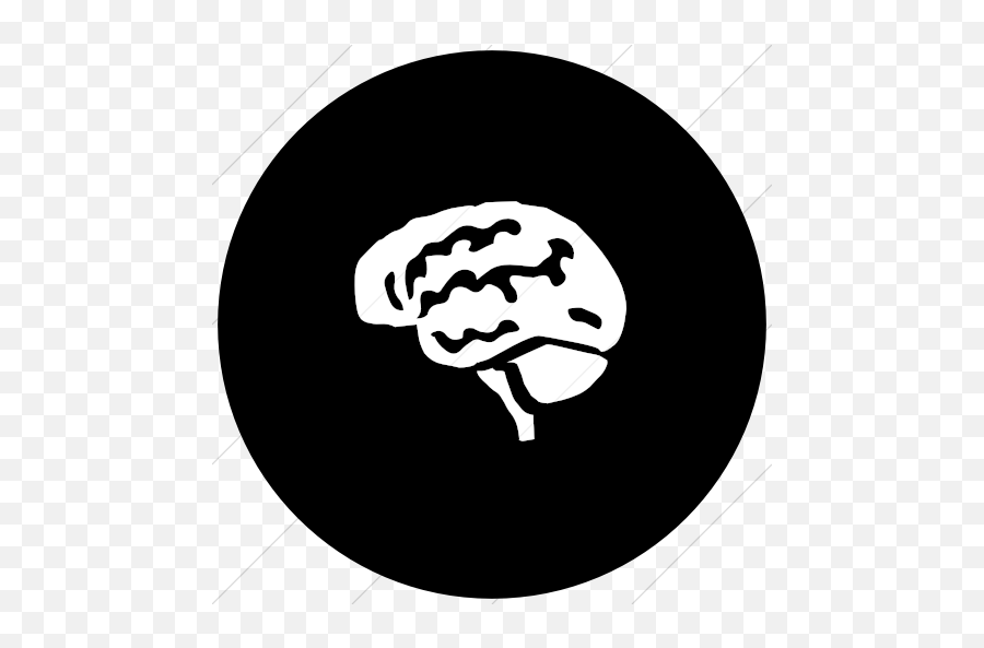 Iconsetc Flat Circle White - Brain White And Orange Png,Brain Icon Png