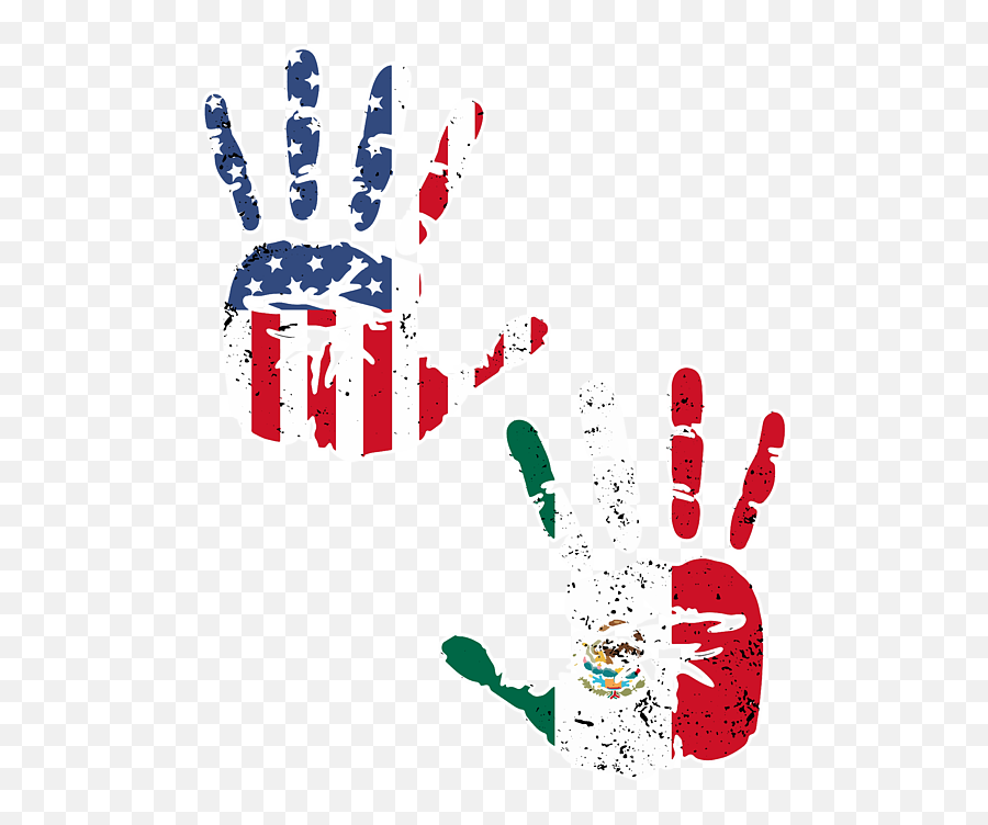 Usa Mexico Handprint Flag Proud Mexican American Heritage Biracial Roots Culture Descendents Throw Pillow - Jamaica Usa Handprint Png,Mexico Flag Transparent