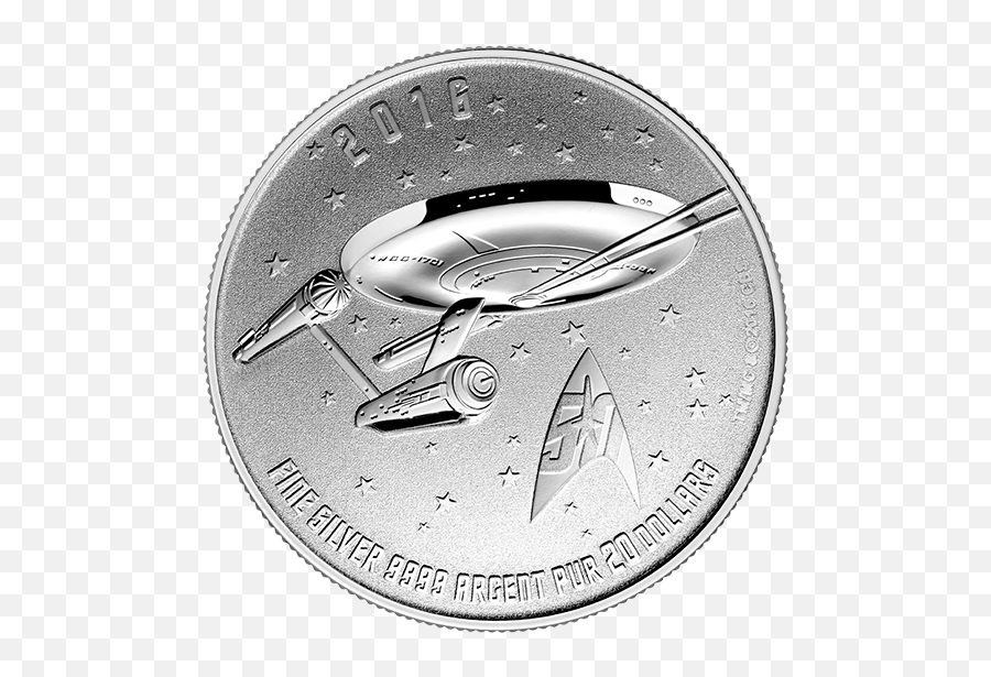 20 For Fine Silver Coin - Star Trektm Enterprise 2016 Star Trek Silver Coin Png,Star Trek Enterprise Png