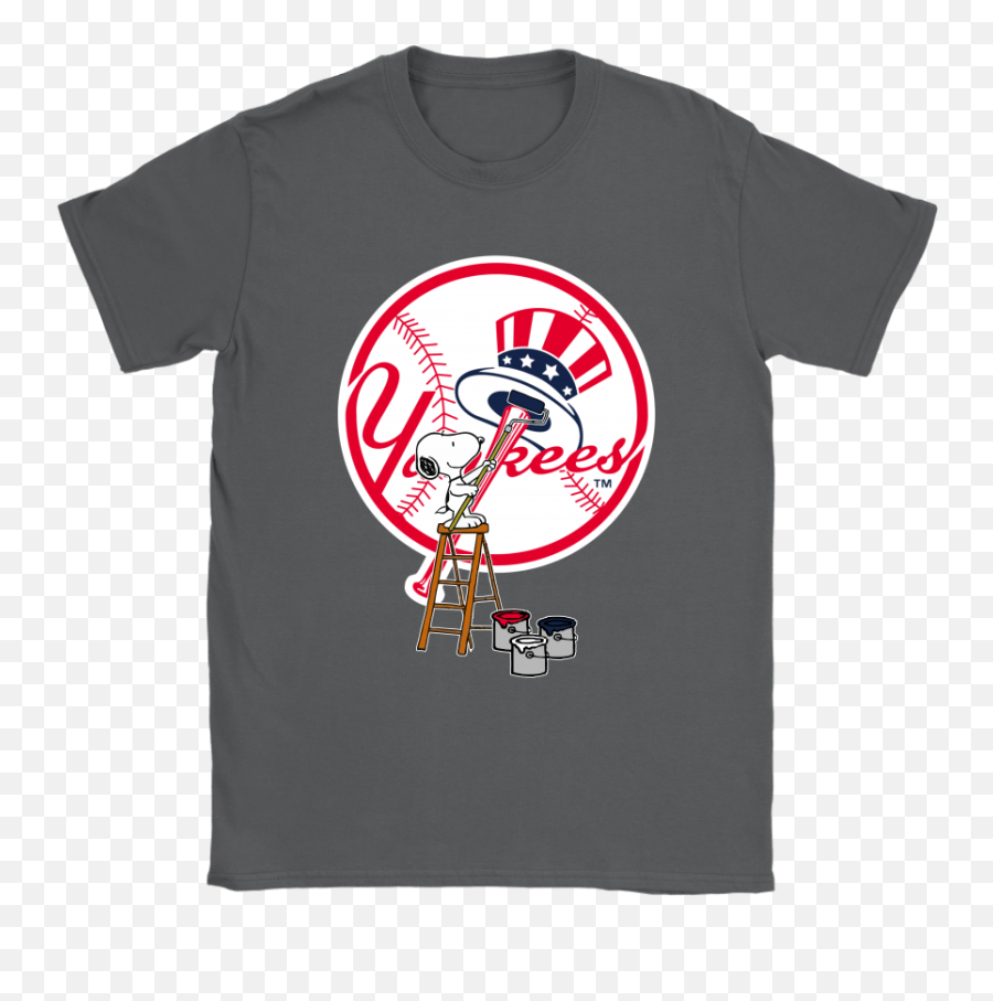 Snoopy Paints The New York Yankees Logo Mlb Baseball Shirts - Shirt To First Fathers Day Png,Yankees Logo Png