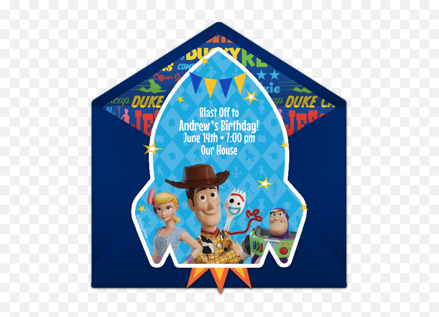 Free Toy Story 4 Online Invitation - Punchbowlcom Free Printable Toy Story 4 Invitations Png,Toy Story 4 Png