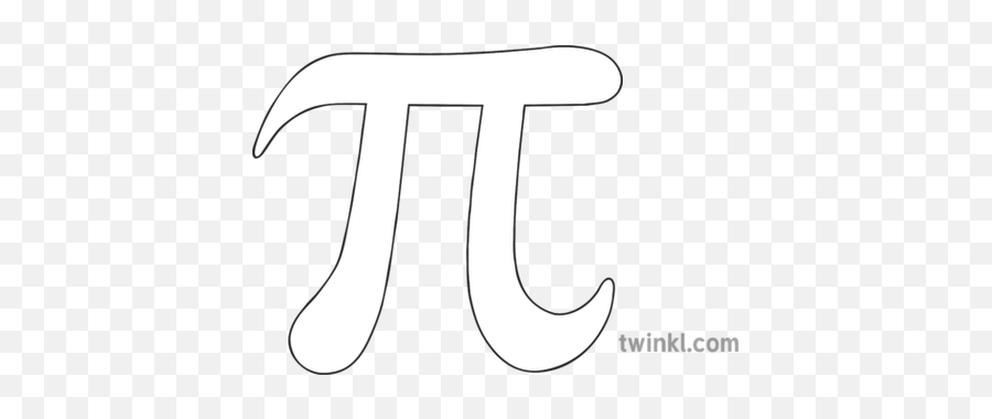 Pi Symbol Maths Secondary Bw Rgb Illustration - Twinkl Dot Png,Pi Symbol Png