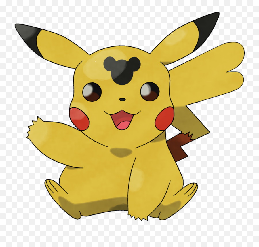 Download Hd Mickey Mouseu0027s Head Marked Pikachu Commission By - Pikachu Dan Mickey Png,Mickey Mouse Head Png