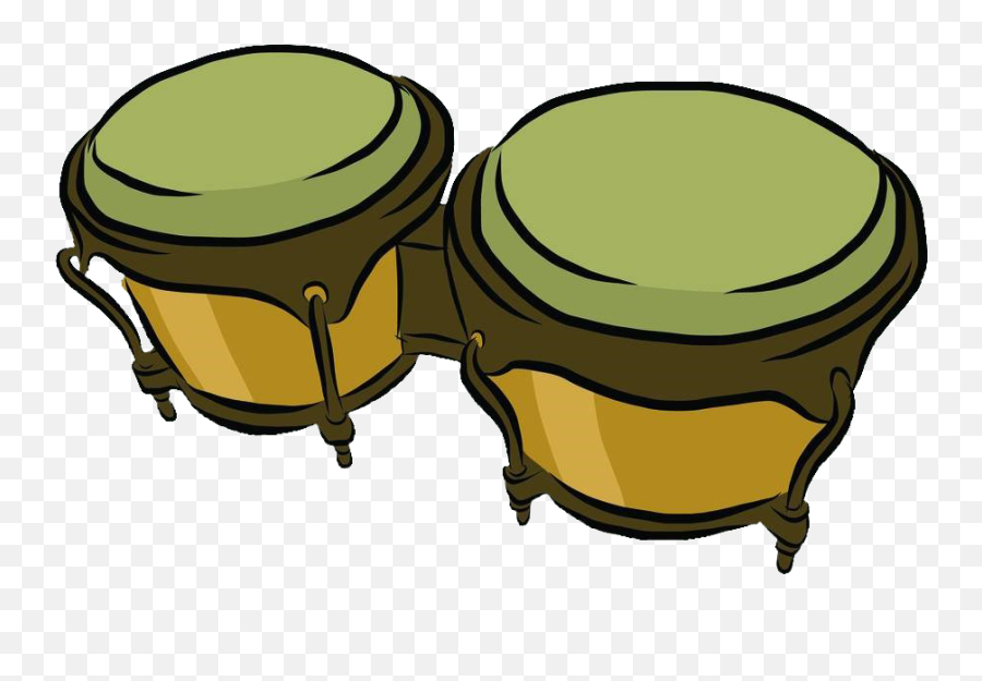 Music Instruments Clipart Png - Conga Musical Latin Bongos Cartoon,Congas Png