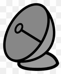Satellite Flat Icon Cartoon Dish Antenna Signal - Parabolic Antenna png