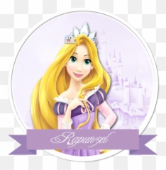 Pre - CUT Tangled Rapunzel Round Edible Icing Cake Topper Disney Princess Any One png