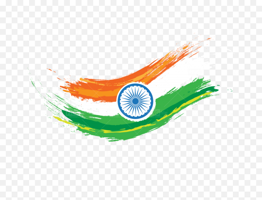 Flag india on round button transparent Royalty Free Vector