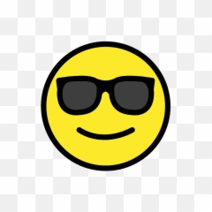 Smiling Face With Sunglasses Emoji - Sunglass Smirk Emoji Png ...