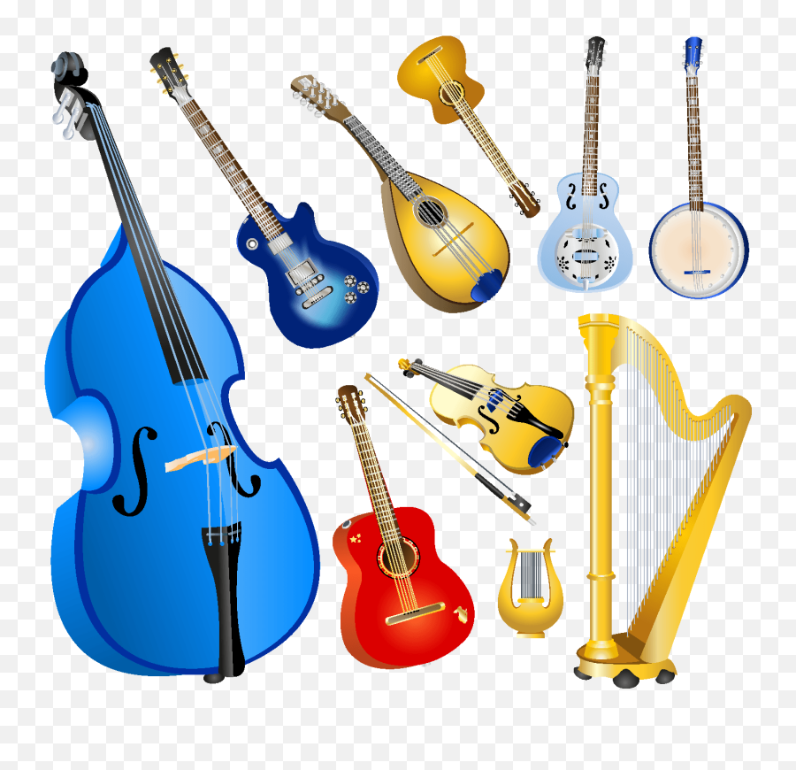 Musical Instruments Elements Download Vector - Music Instruments String Png,Lyre Icon