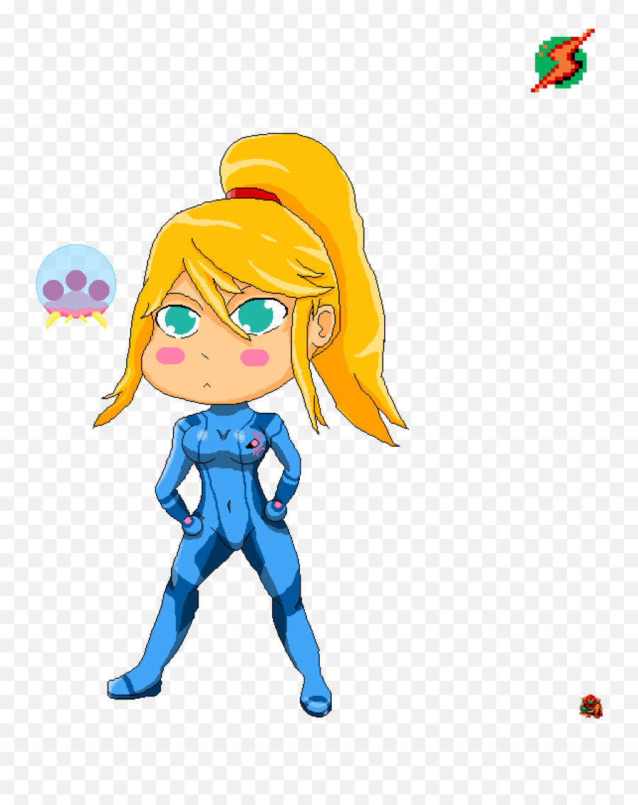 Pixilart - Chibi Samus Aran By 50n1tu5 Chibi Samus Png,Samus Png