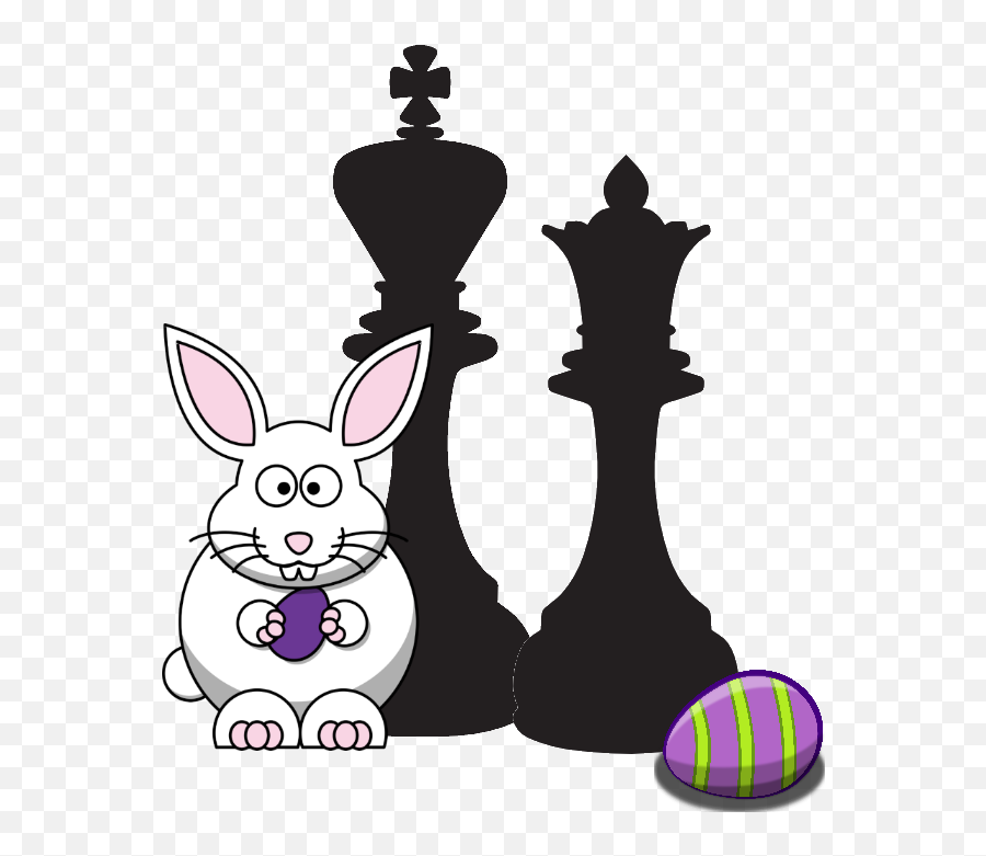Easter Bunny With Chess King And Queen - Chess Easter Full Happy Easter Chess Pieces Png,Chess Png