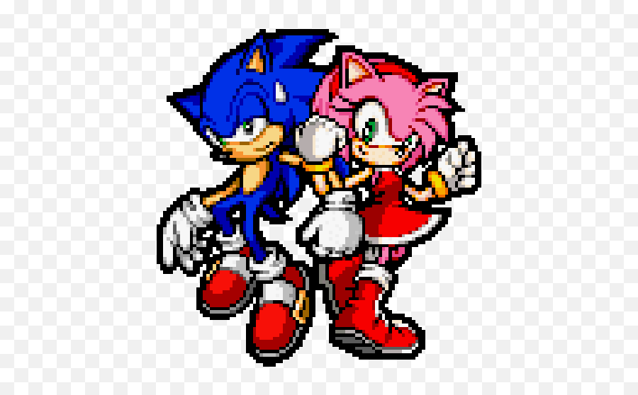 Kirby - Popstar Comms Closed On Twitter Sonic And Amy Sonic Advance 3 Sonic Y Amy Png,Sonic Advance Icon Spries