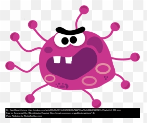 Tbd Teacher - Covid Germ Clipart png