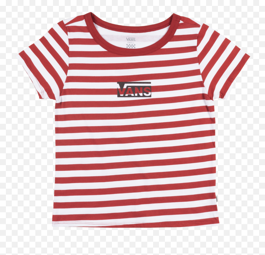 Download Vans Off The Wall Stripe Skimmer T - Shirt Red White White And Red Striped Shirt Png,Red Stripe Png