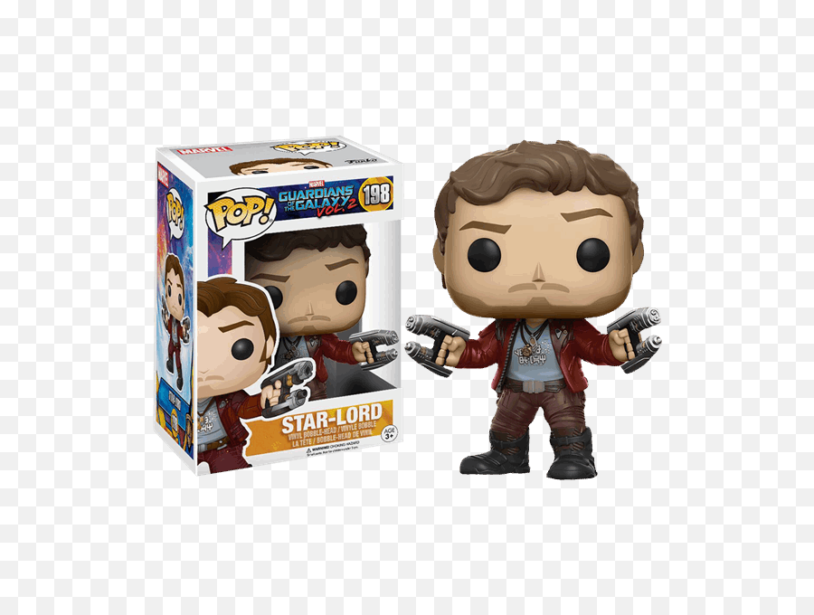 Guardians Of The Galaxy Vol 2 - Starlord Pop Vinyl Figure Funko Pop Star Lord 198 Png,Starlord Png