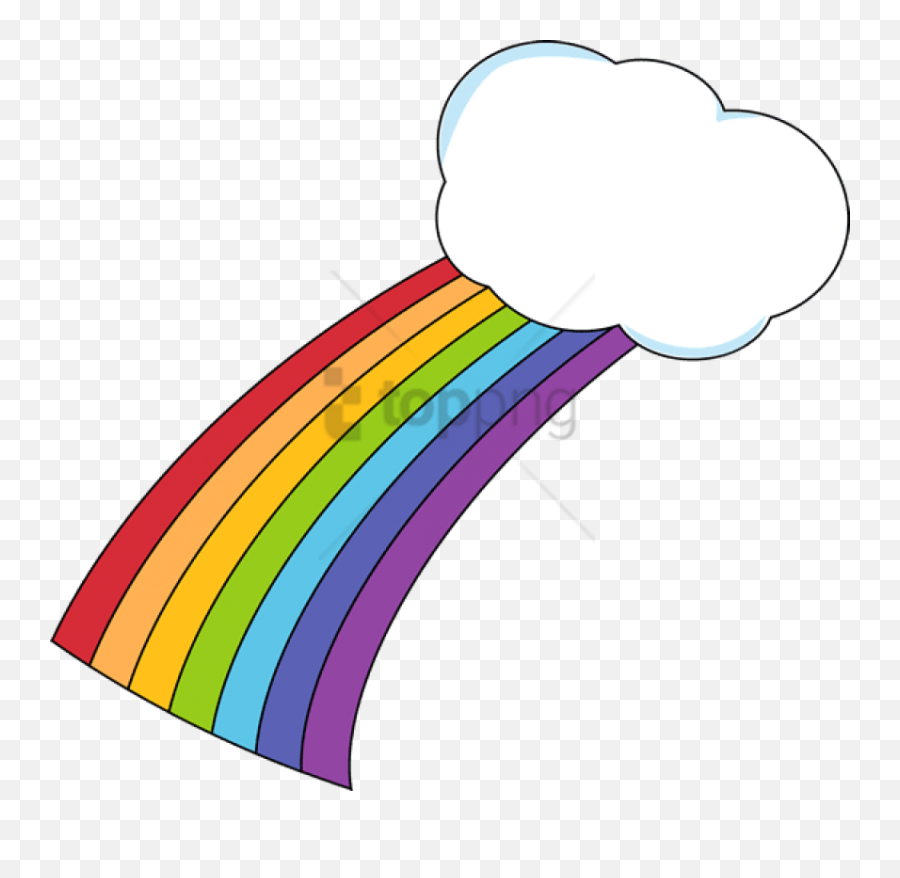 Download Drawn Rainbow Cloud Png - Rainbow And Cloud Clipart Cloud And Rainbow Clip Art,Clouds Clipart Png