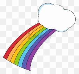 Download Drawn Rainbow Cloud Png - And Clipart Art