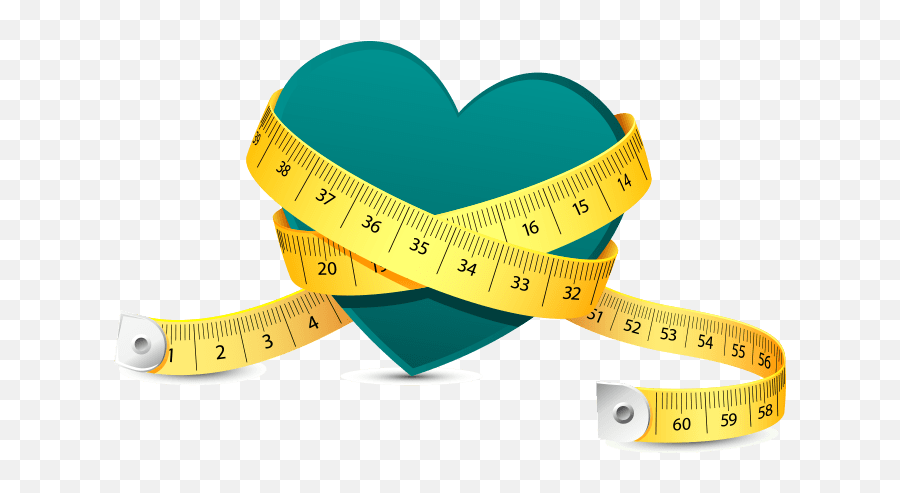 Heart With Tape Measure Png Image - Tape Measure Weight Loss,Tape Measure Png
