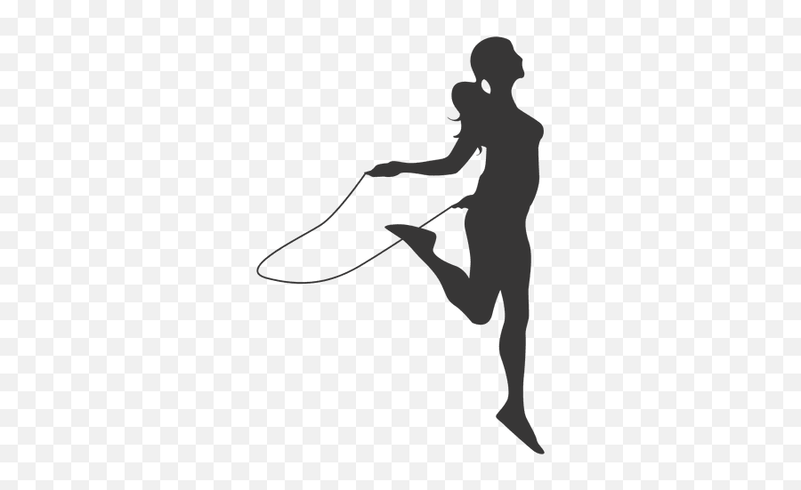 Woman Jumping Rope Silhouette - Transparent Png U0026 Svg Vector Silueta Saltando La Cuerda,Jump Rope Png