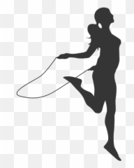 Woman Jumping Rope Silhouette - Transparent Png U0026 Svg Vector Silueta Saltando La Cuerda,Jump Rope Png