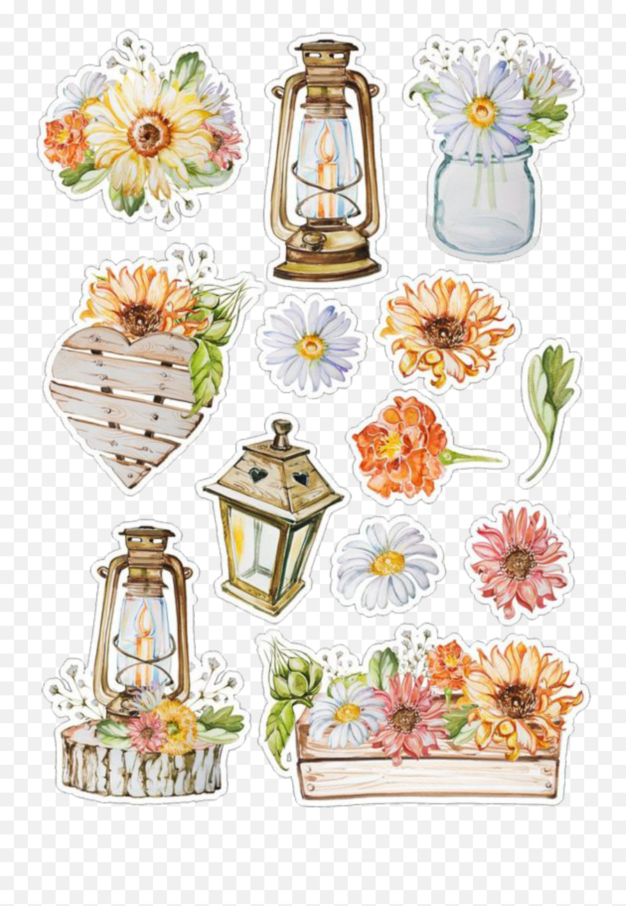 Flores Imagens Decorativas Png - Scrapbook Aesthetic Stickers,Flores Png