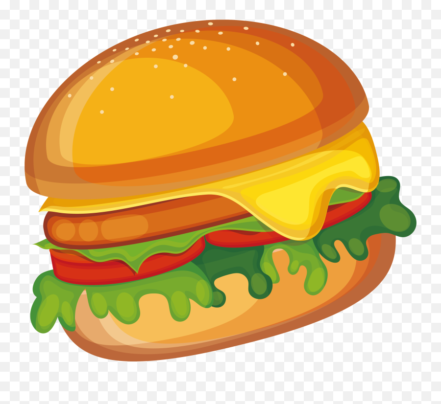 Hamburger Clipart Double Cheeseburger - Transparent Background Burger Cartoon Png,Cheeseburger Transparent