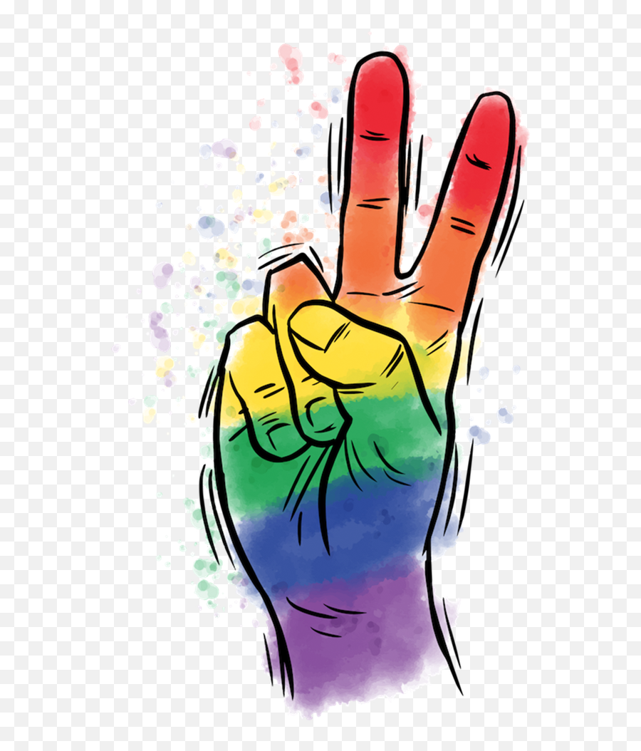 Rainbow Peace Sign U2014 Punk Bunnies - Transparent Rainbow Peace Sign Png,Peace Sign Png